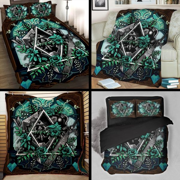 The Legend Of Zelda Green 3D Bed Set