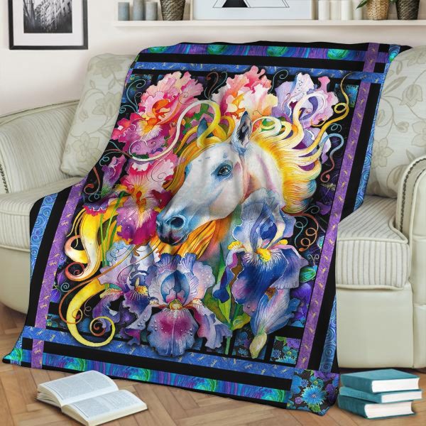 Aesthetic Horse 3D Throw Blanket