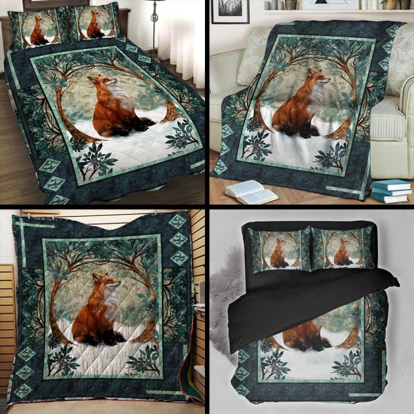 Forest Fox 3D Bed Set