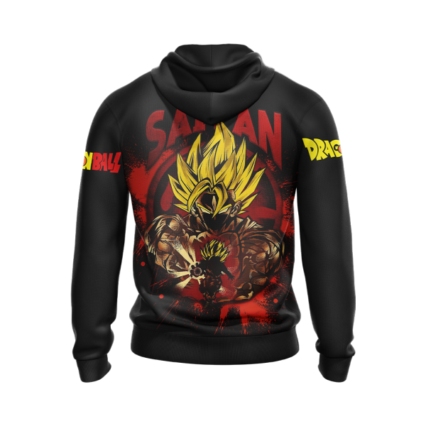 Dragon Ball Son Goku Super Saiyan Unisex 3D Zip Up Hoodie