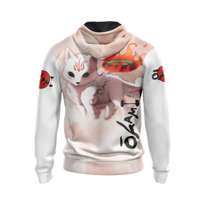 Okami Fox Unisex 3D Zip Up Hoodie