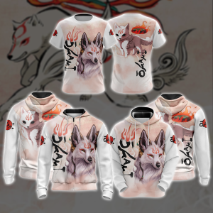 Okami Fox Unisex 3D Zip Up Hoodie