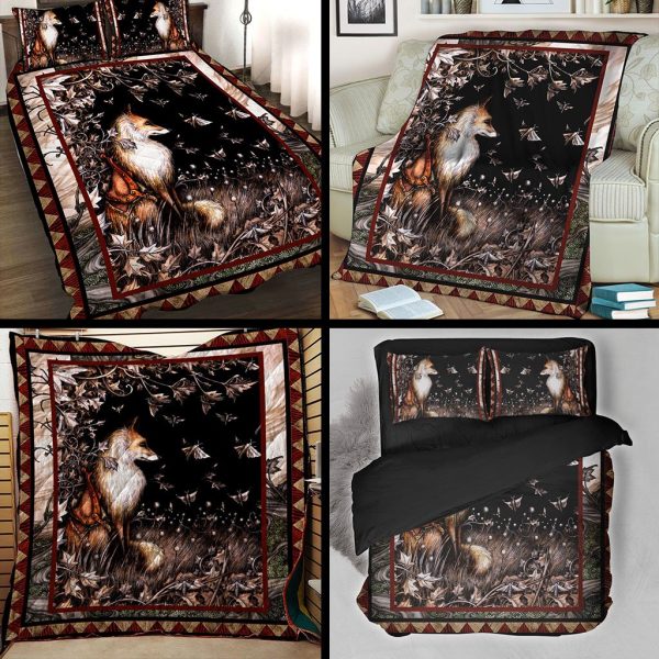 Aesthetic Fox 3D Bed Set