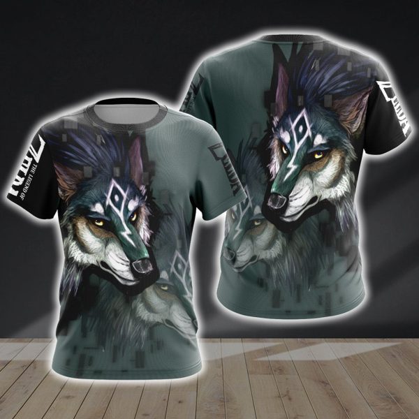 The Legend Of Zelda Link Wolf Unisex 3D T-shirt