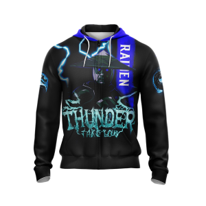 Mortal Kombat Raiden Unisex 3D Zip Up Hoodie