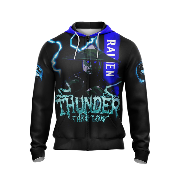 Mortal Kombat Raiden Unisex 3D Zip Up Hoodie