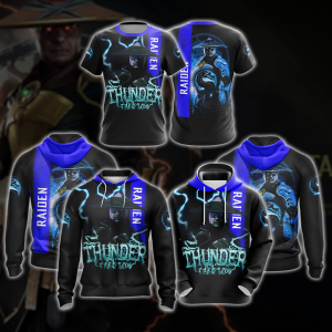 Mortal Kombat Raiden Unisex 3D Zip Up Hoodie