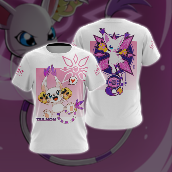 Digimon Tailmon Unisex 3D T-shirt