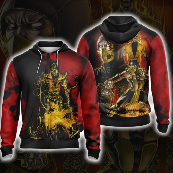 Mortal Kombat - Scorpio Unisex 3D Zip Up Hoodie