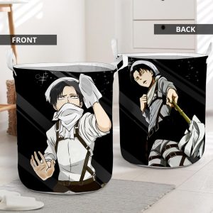 Attack On Titan Levi Loves To Clean 3D Laundry Basket