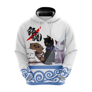 Gintama Cats Unisex 3D Pullover Hoodie