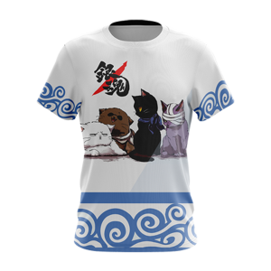 Gintama Cats Unisex 3D T-shirt