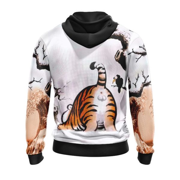 Fat Tiger Unisex 3D Zip Up Hoodie