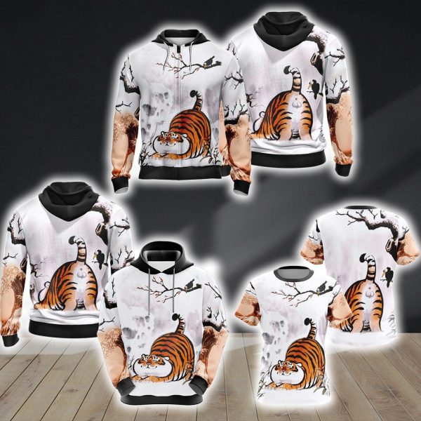 Fat Tiger Unisex 3D T-shirt
