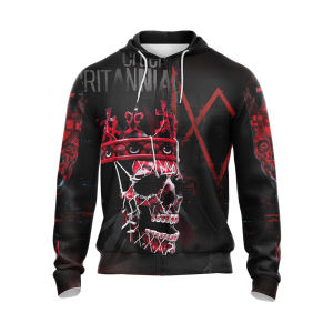 Watch Dogs - Legion Ded Coronet Mask Unisex 3D Zip Up Hoodie