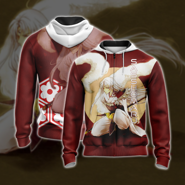 Inuyasha-Sesshomaru Unisex Zip Up Hoodie