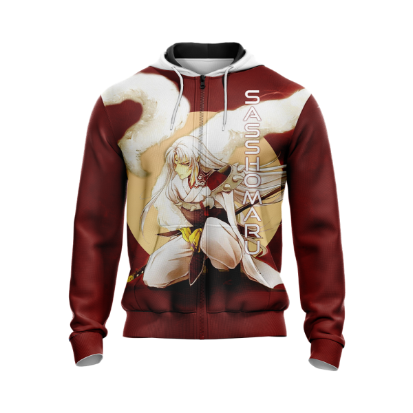 Inuyasha-Sesshomaru Unisex Zip Up Hoodie