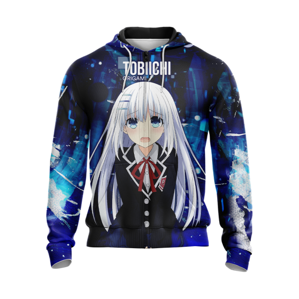 Date A Live - Tobiichi Origami New Unisex Zip Up Hoodie