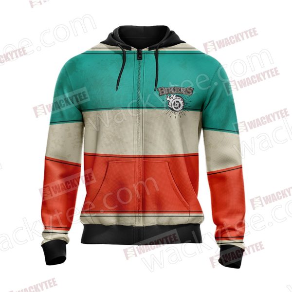 Vintage Biker Zip Up Hoodie