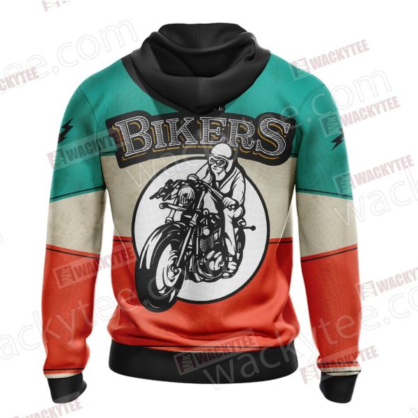 Vintage Biker Zip Up Hoodie