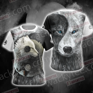 Yin Yang Wolf Unisex 3D T-shirt