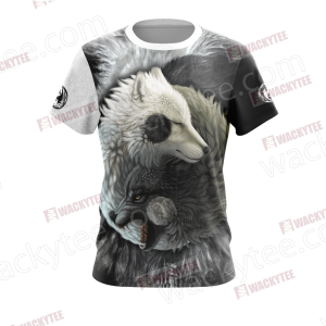 Yin Yang Wolf Unisex 3D T-shirt