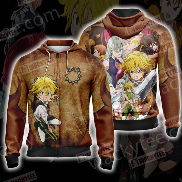 The Seven Deadly Sins Characters Zip Up Hoodie