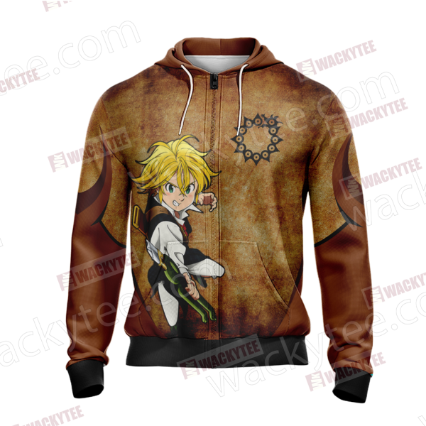 The Seven Deadly Sins Characters Zip Up Hoodie