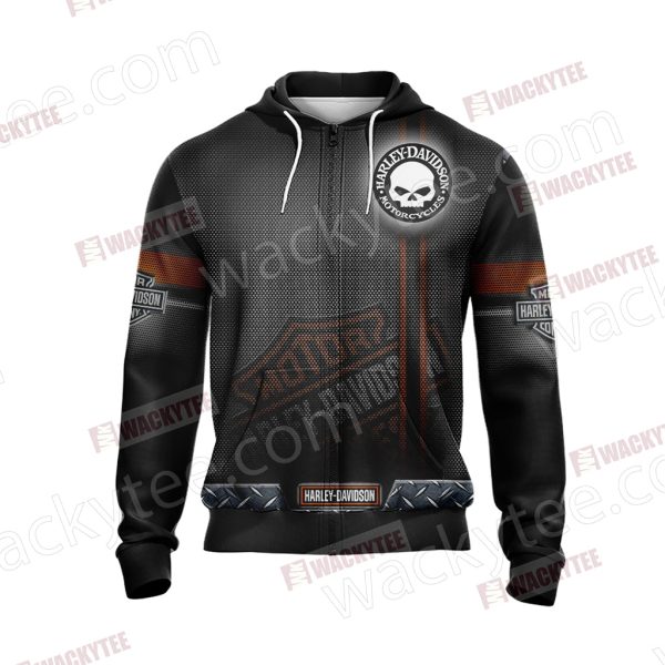 Motorcycle Harley Davidson Zip Up Hoodie