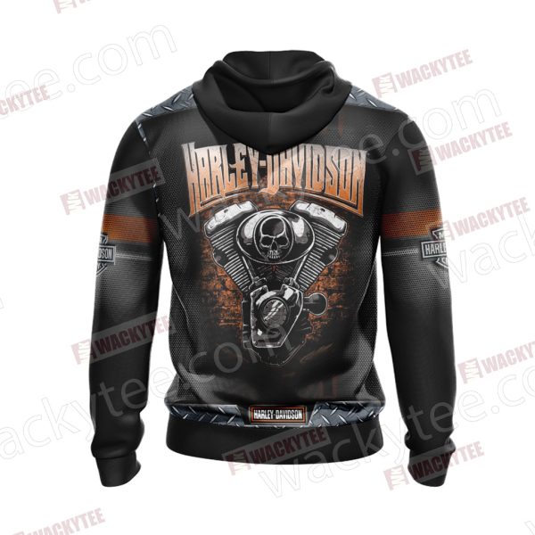 Motorcycle Harley Davidson Zip Up Hoodie