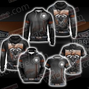 Motorcycle Harley Davidson Zip Up Hoodie