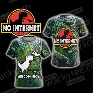 No Internet - Jurassic Park Unisex 3D T-shirt