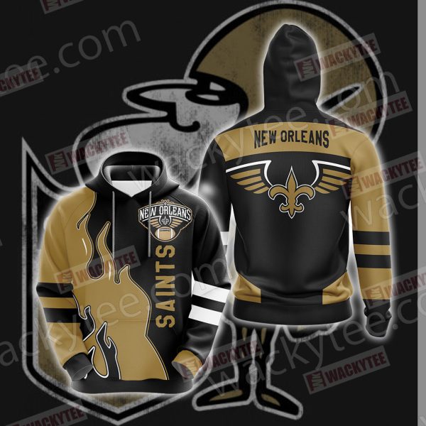 New Orleans Saints Logo 3D Hoodie