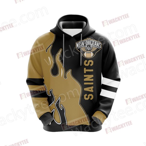 New Orleans Saints Logo 3D Hoodie