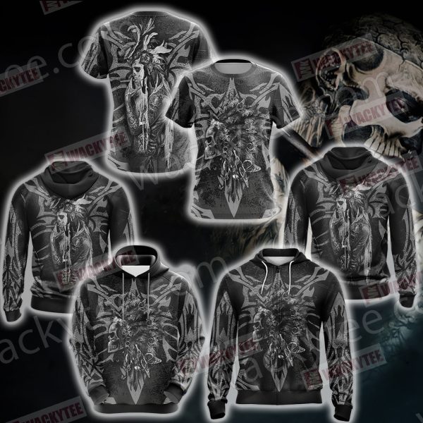 Skull Man Zip Up Hoodie