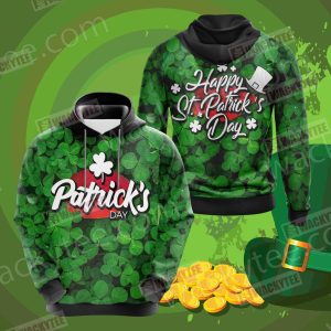 Saint Patricks Day Typography 3D Hoodie