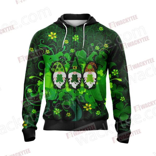 Irish Gnome Leprechaun - Saint Patricks Day Zip Up Hoodie