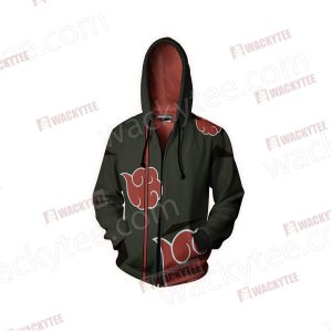 Naruto Akatsuki Cloak Cosplay Zip Up Hoodie Jacket