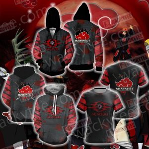 Naruto - Akatsuki New Unisex Zip Up Hoodie Jacket