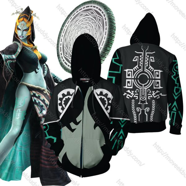 The Legend Of Zelda Midna Cosplay Zip Up Hoodie S