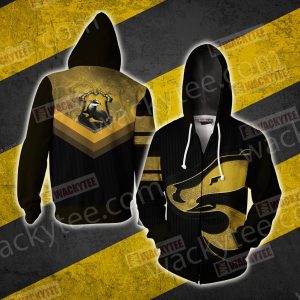 Hogwarts Castle Harry Potter - Loyal Like A Hufflepuff Wacky Style Zip Up Hoodie