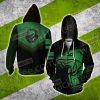 Hogwarts Castle Harry Potter - Cunning Like A Slytherin Wacky Style Zip Up Hoodie