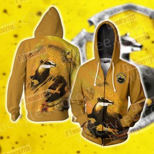 Harry Potter - Loyal Like A Hufflepuff Wacky Style Zip Up Hoodie