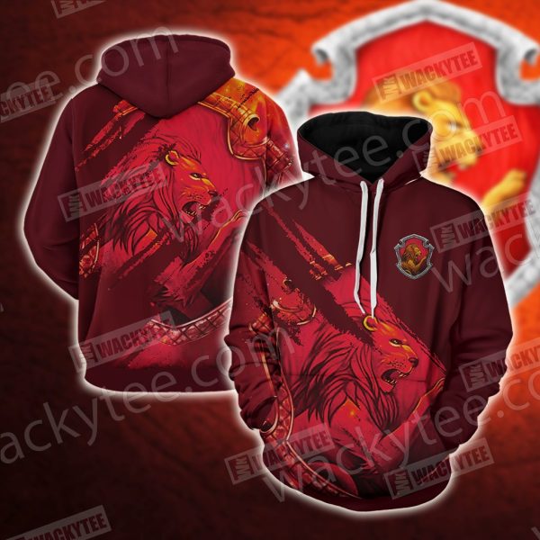 Harry Potter - Brave Like A Gryffindor Wacky Style 3D Hoodie