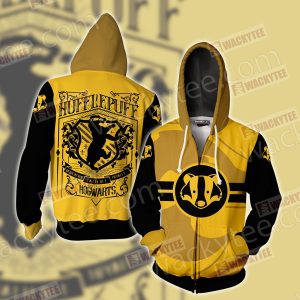 Harry Potter Loyal Like A Hufflepuff Wacky Style Zip Up Hoodie