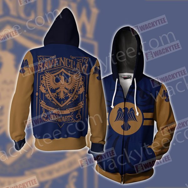 Harry Potter Wise Like A Ravenclaw Wacky Style Zip Up Hoodie