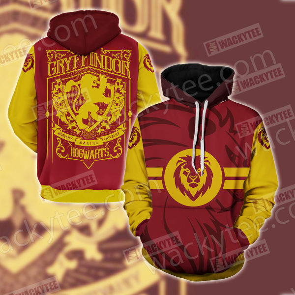 Harry Potter Brave Like A Gryffindor Wacky Style 3D Hoodie