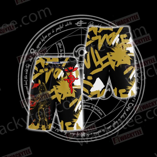 Fullmetal Alchemist: Brotherhood - Edward Elric Unisex 3D Beach Shorts