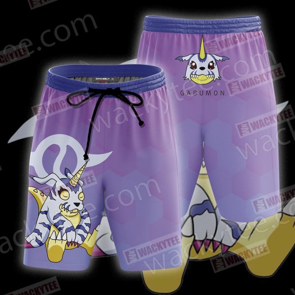 Digimon - Gabumon New Style Unisex 3D Beach Shorts