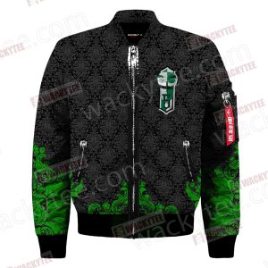 bomber jacket front slytherin wacky